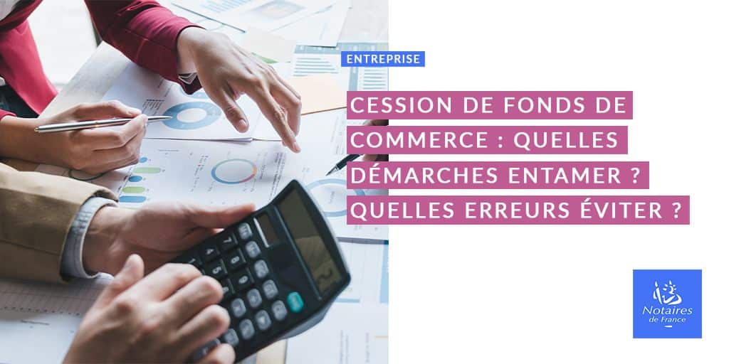 La cession de fonds de commerce